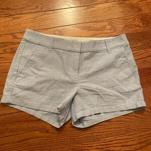 J. Crew Blue Lightweight Shorts with White Waistband